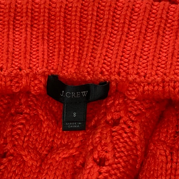J crew red-orange knit sweater - Picture 3 of 3